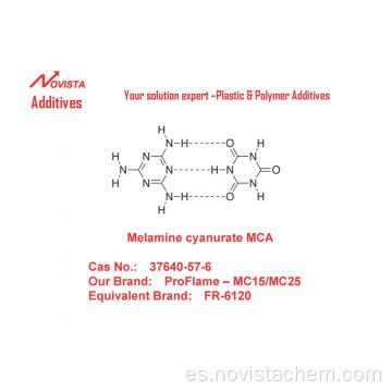 MCA15 MCA25 cianurato de melamina retardante de llama